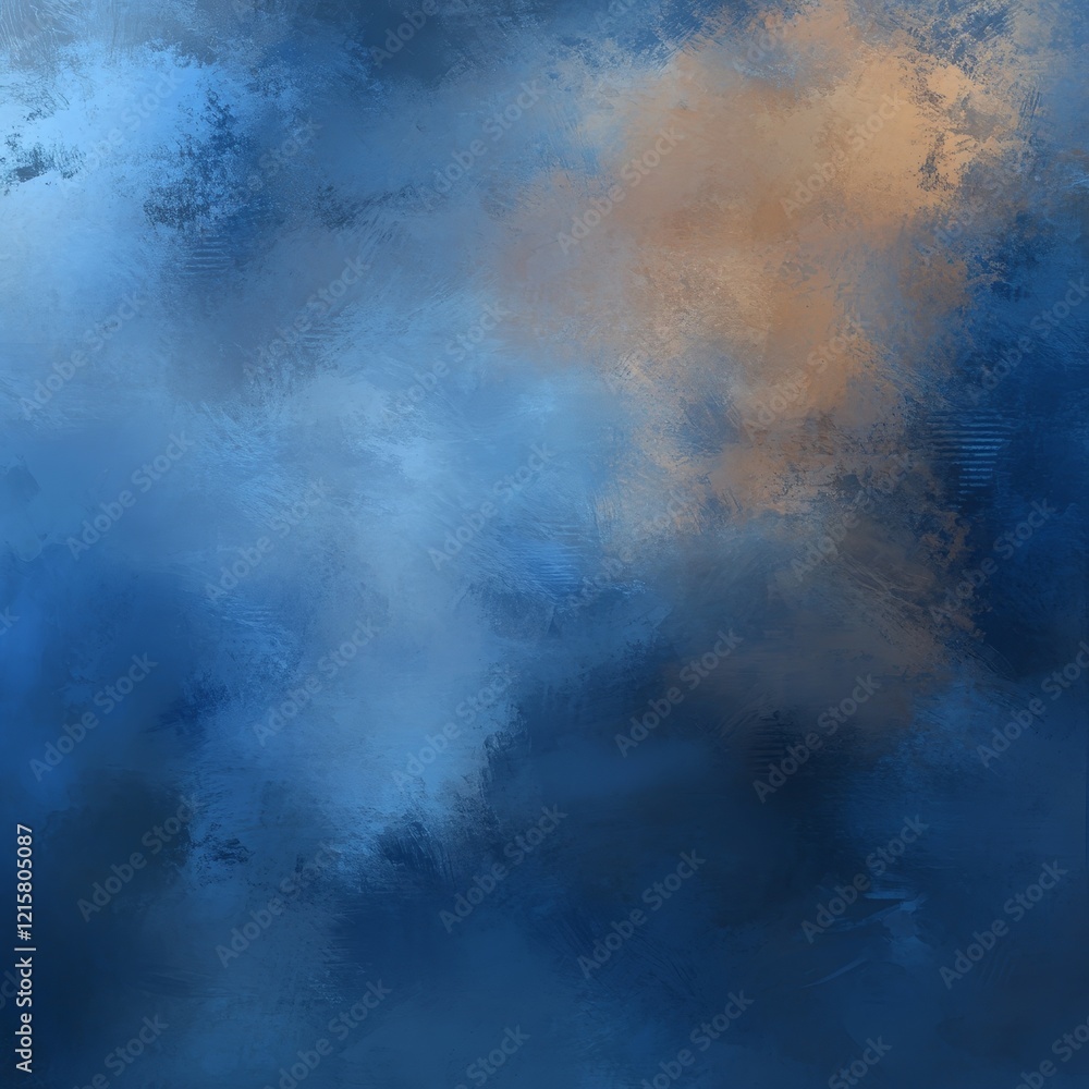 Obraz premium Abstract blue and orange cloudy sky texture.