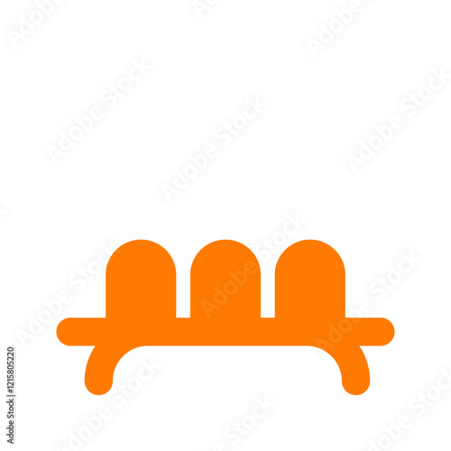 waiting chair orange