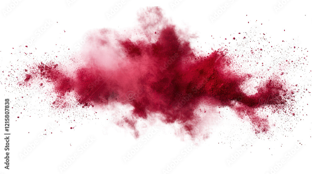 vibrant explosion of red powder or pigment against a white background. creating a dynamic and artistic effect that may be used for design purposes. such as backgrounds. overlays. or creative projects vibrant explosion of red powder or pigment against a white background. creating a dynamic and artistic effect that may be used for design purposes. such as backgrounds. overlays. or creative projects