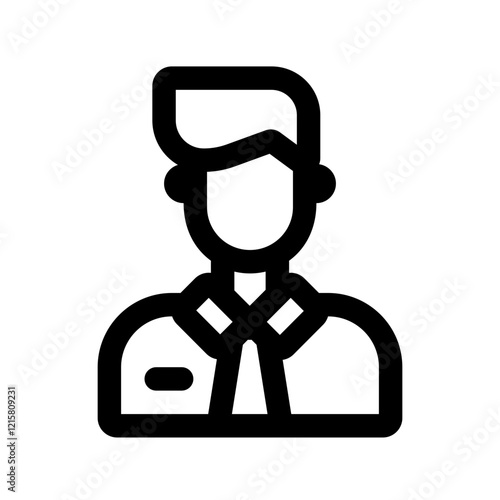 man air hostess outlined