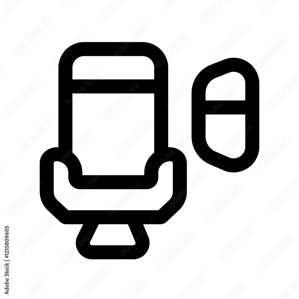 seat airline outlined seat airline outlined