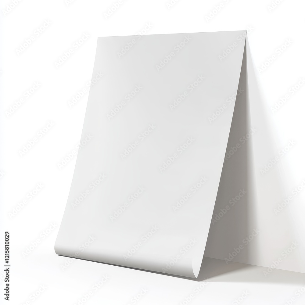 Blank white paper leaning against a wall. Blank white paper leaning against a wall.