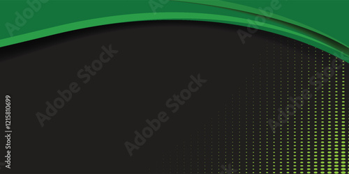Wave background with elegant green wave effect. Premium designs for wallpapers, banners, posters, covers and slides