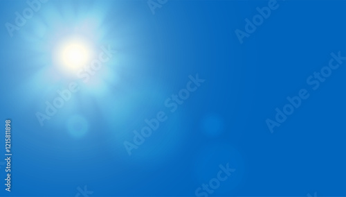 Sky blue medical tech background. Gradient watercolor light fluffy clouds for weather forecast app. Clear fresh winter sunny abstract day. Summer beach blurry bright heaven. Natural soft air panorama