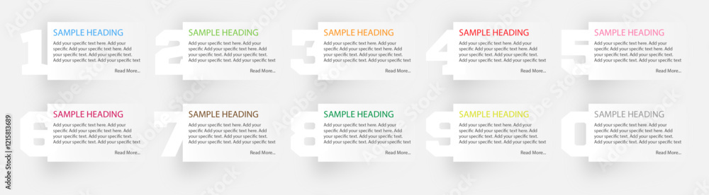 Fototapeta premium Number based infographics template design, vector number concept infographics design