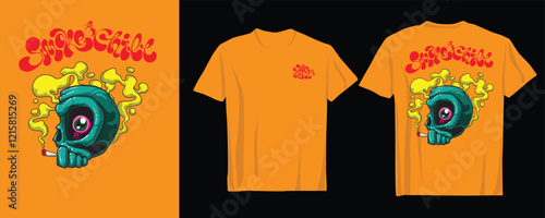 Design T Shirt weeds modern street art graffiti urban theme smoking weed Adobe Illustrator Artwork