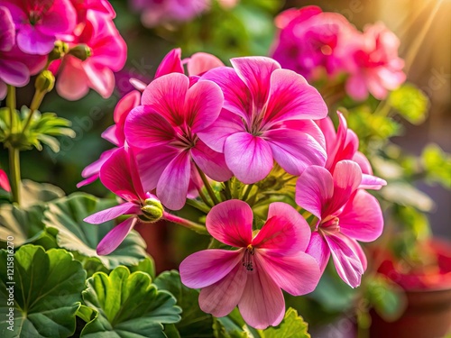 Pink Ivy Geranium Pelargonium Peltatum Garden Flower Photography - Stunning Bloom Close Up