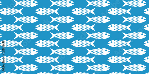 collection of fish seamless pattern background