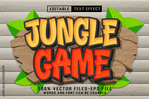 Jungle Game Editable Text Effect