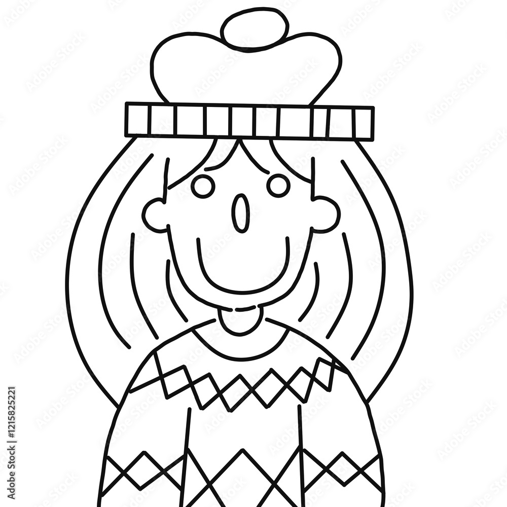 Obraz premium illustration of a cartoon santa claus
