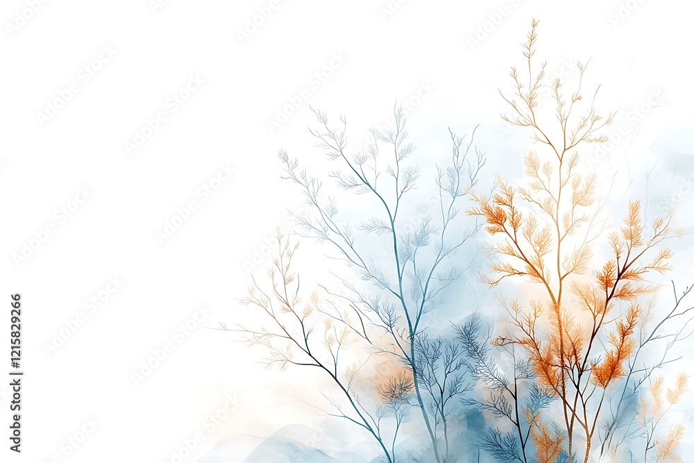 Obraz premium Floral serenity nature background digital art calm environment soft viewpoint abstract concept