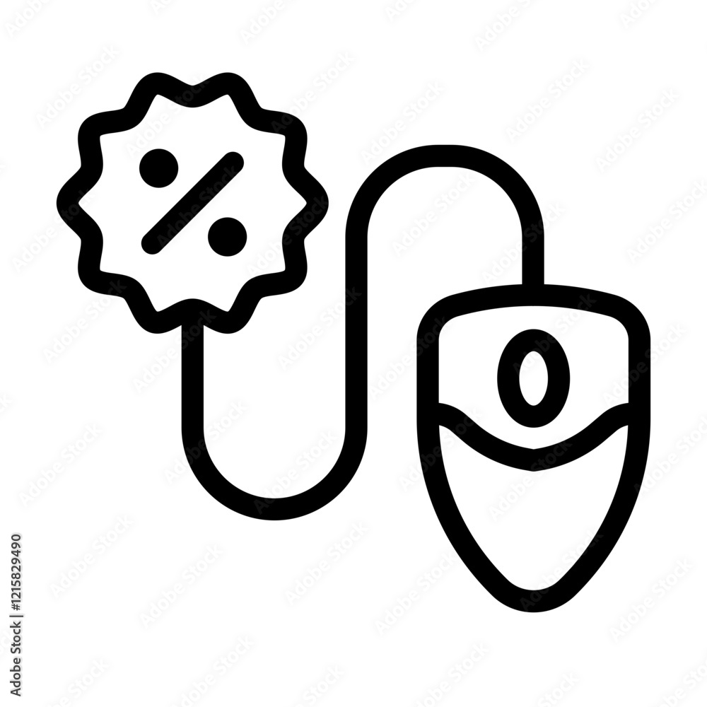 mouse discount promo outline icon mouse discount promo outline icon