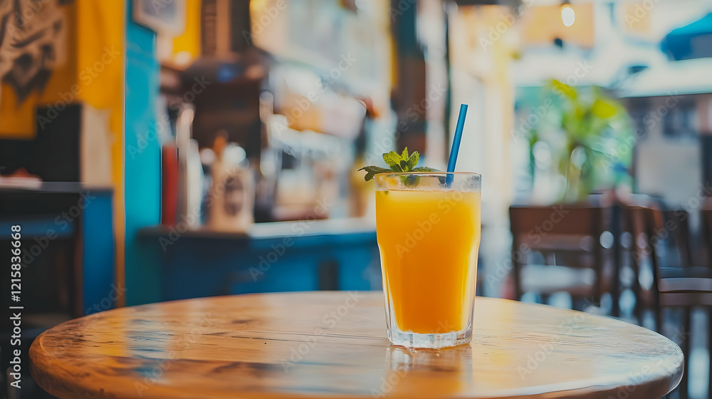 Refreshing Orange Juice Illustration Refreshing Orange Juice Illustration
