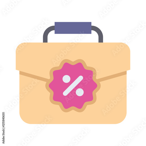 brief case discount promoo utline icon