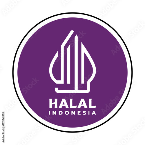 New branding of the Indonesian Halal logo. Indonesian halal rebranding logo with transparent background