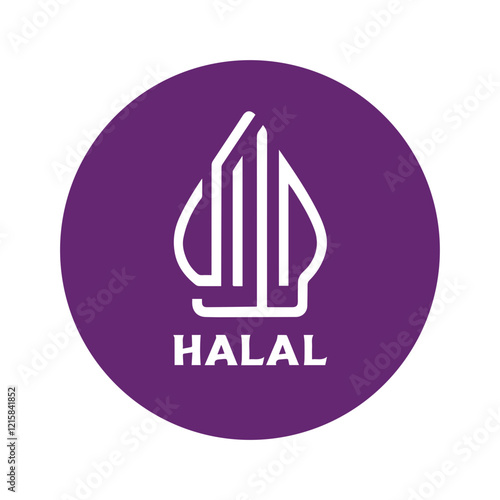 New branding of the Indonesian Halal logo. Indonesian halal rebranding logo with transparent background
