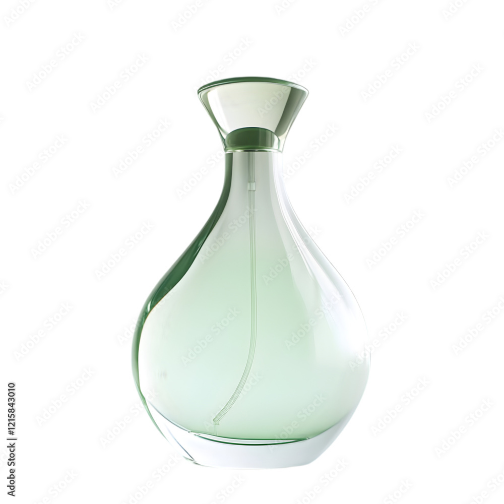 Royal round perfume bottle with a cap white Background Royal round perfume bottle with a cap white Background
