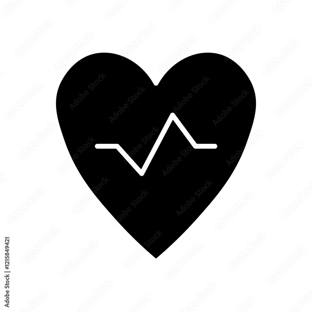 heart rate glyph icon heart rate glyph icon