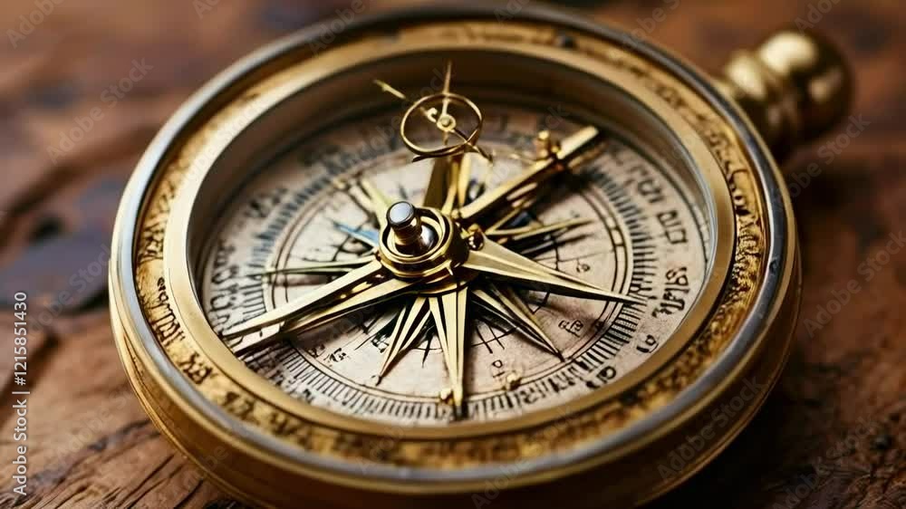 Compass Needle Movement Pointing to North Compass Needle Movement Pointing to North