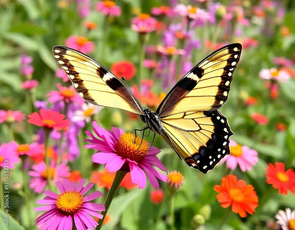 Naklejka premium Butterfly on flower