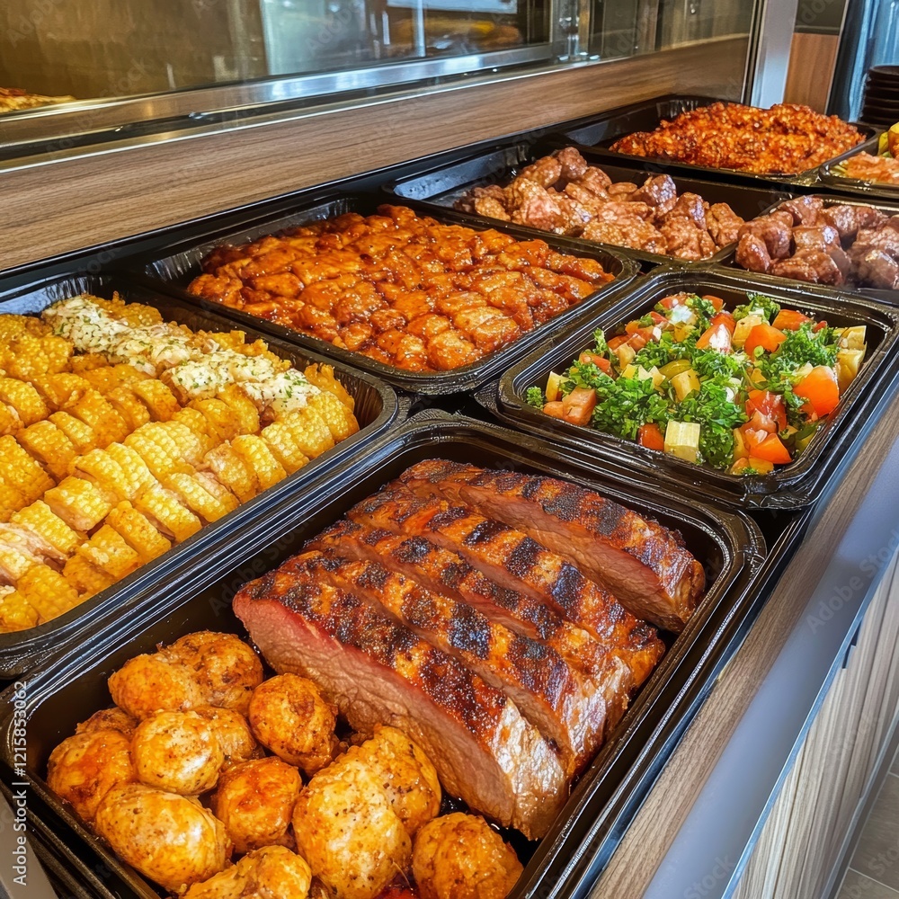 Obraz premium Delicious Buffet Catering Food Platters.