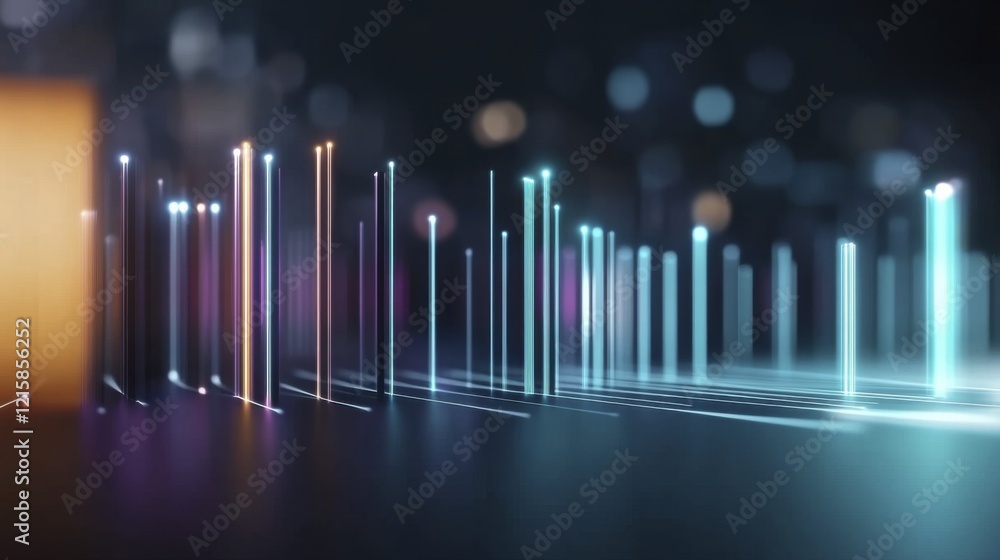 Abstract neon light streaks in dark blurred background Abstract neon light streaks in dark blurred background