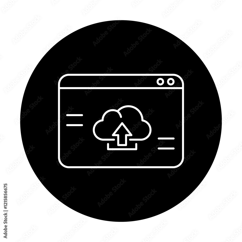 Cloud Upload Icon Representing Data Storage, Backup, and Digital File Sharing Cloud Upload Icon Representing Data Storage, Backup, and Digital File Sharing