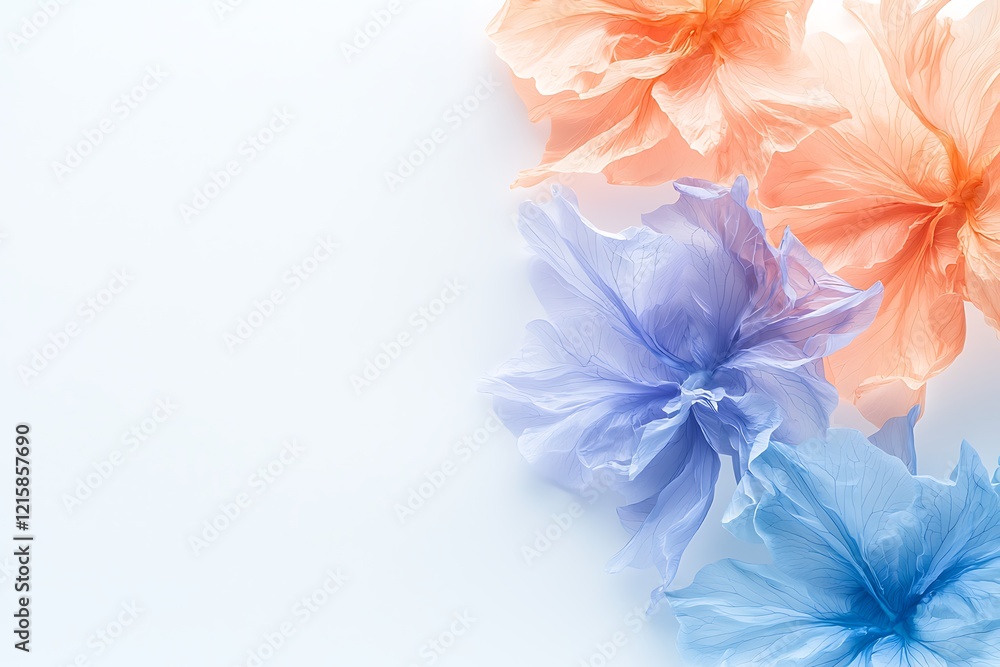 Obraz premium Floral action scene in nature background vibrant blooms artistic environment close-up view