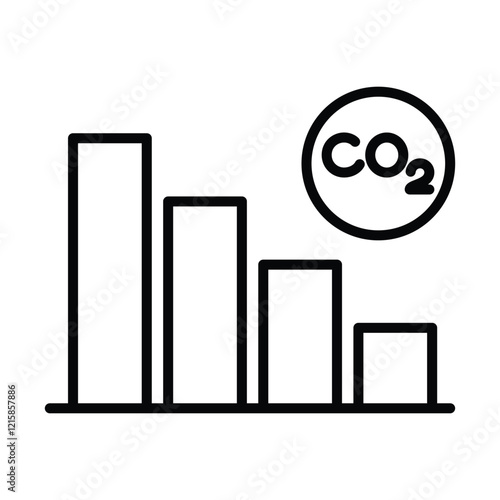 carbon dioxide emission levels icon vector design illustration in trendy style