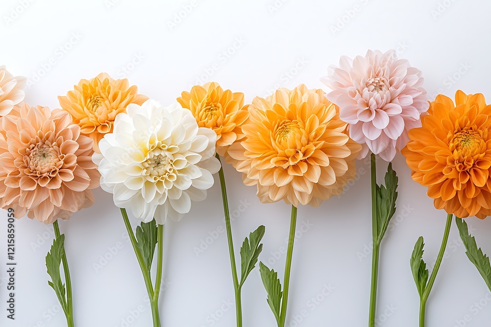 Obraz premium Floral arrangement showcase nature background plants colorful environment close-up view