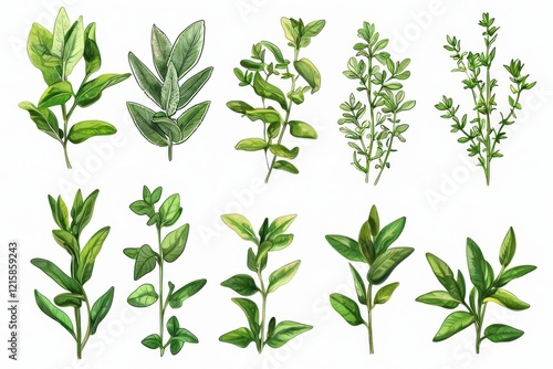 Intricate background art highlighting herbal designs.