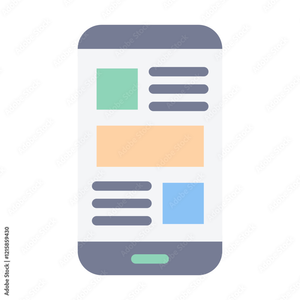 smartphone layout flat style smartphone layout flat style
