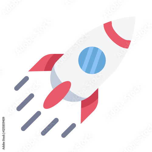 rocket flat style