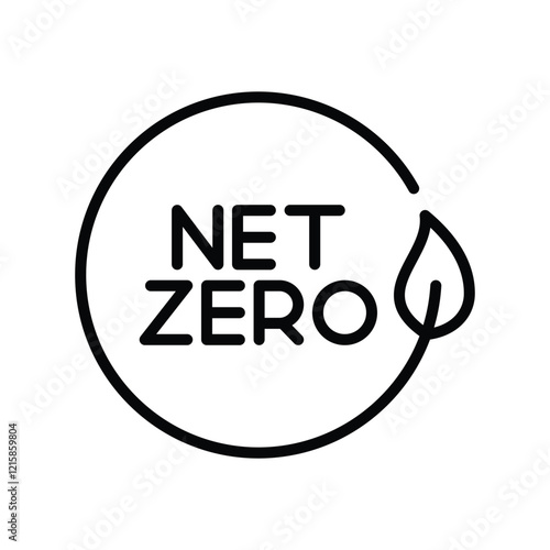 Net zero icon vector design illustration template in trendy style