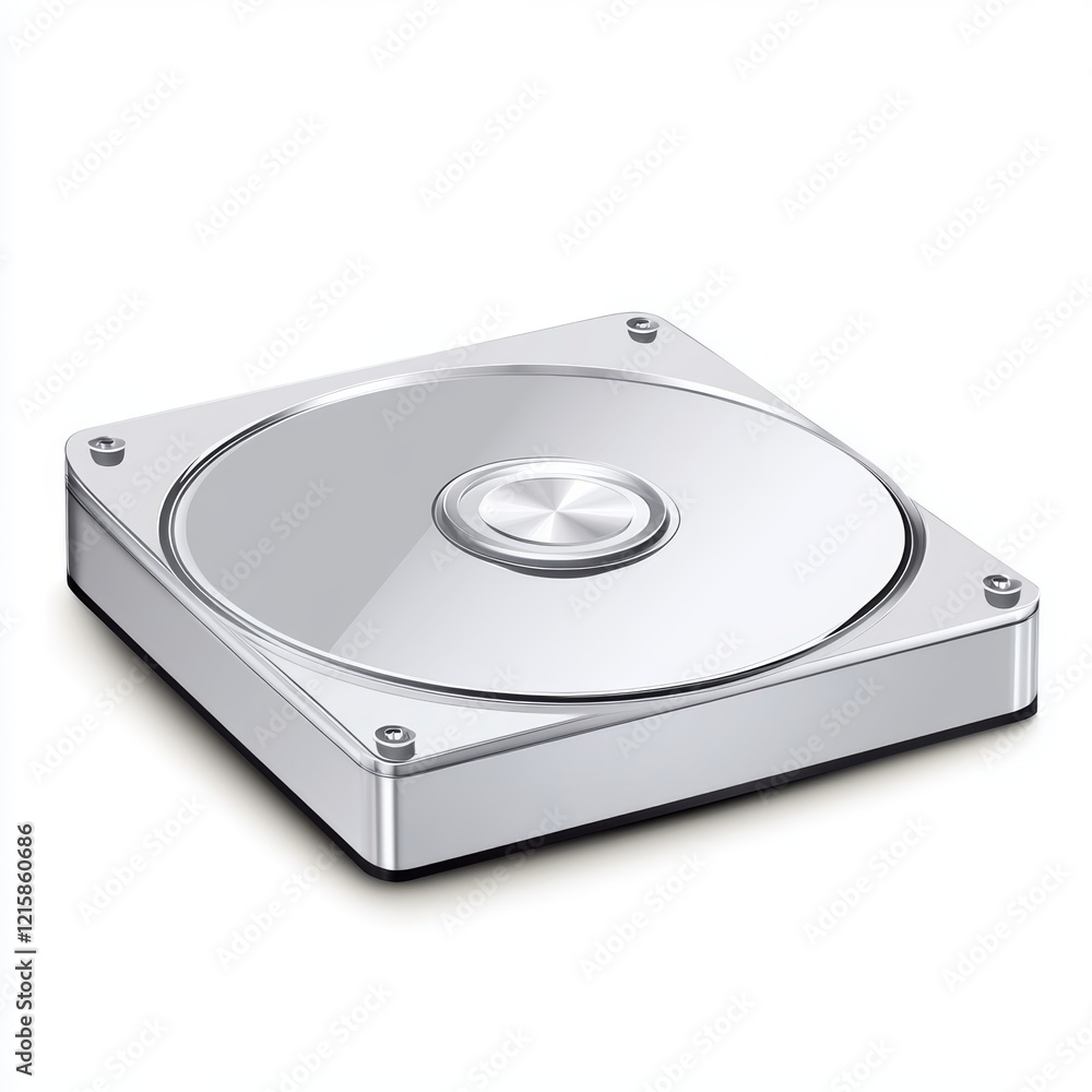 Silver Hard Disk Drive. Silver Hard Disk Drive.