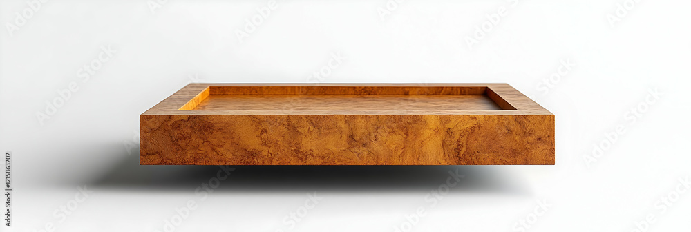 Square Wooden Tray 3D Illustration Square Wooden Tray 3D Illustration