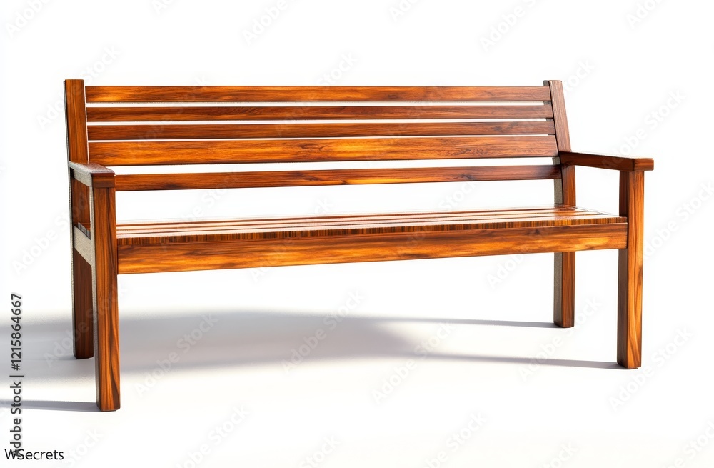 Wooden park bench isolated on white. Wooden park bench isolated on white.