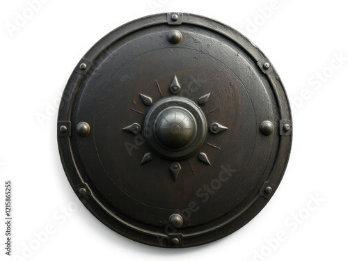 Wallpaper Mural ancient round iron shield isolated on white background,  iron plating,  ancient warrior,  ancient military Torontodigital.ca