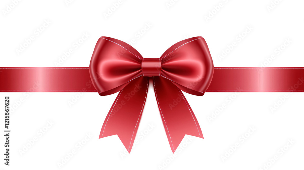 A decorative red bow with ribbon, often used for gifts and celebrations. A decorative red bow with ribbon, often used for gifts and celebrations.