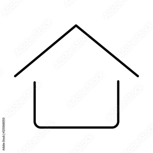 home icon. outline. house icon. black home symbol. real estate logo. architectural sketch. Perfect for websites, apps, and presentations, these scalable icons are fully customizable for print.