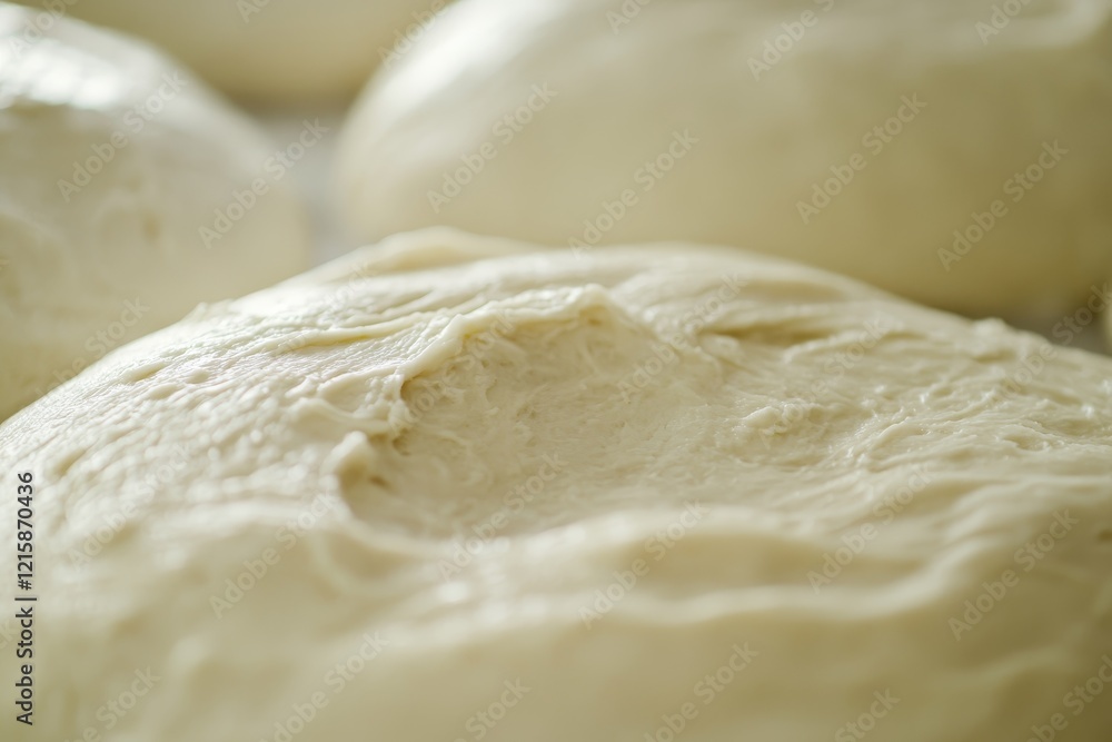 Close-up of smooth, creamy dough, ready for baking. Close-up of smooth, creamy dough, ready for baking.