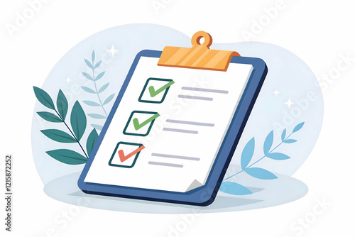 Assignment done icon. Clipboard, checklist symbol. 3d vector illustration. Clipboard with checklist icon