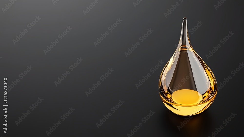 Elegant glass vessel with golden liquid on a sleek dark background, showcasing luxury and sophistication in minimalist design. Elegant glass vessel with golden liquid on a sleek dark background, showcasing luxury and sophistication in minimalist design.