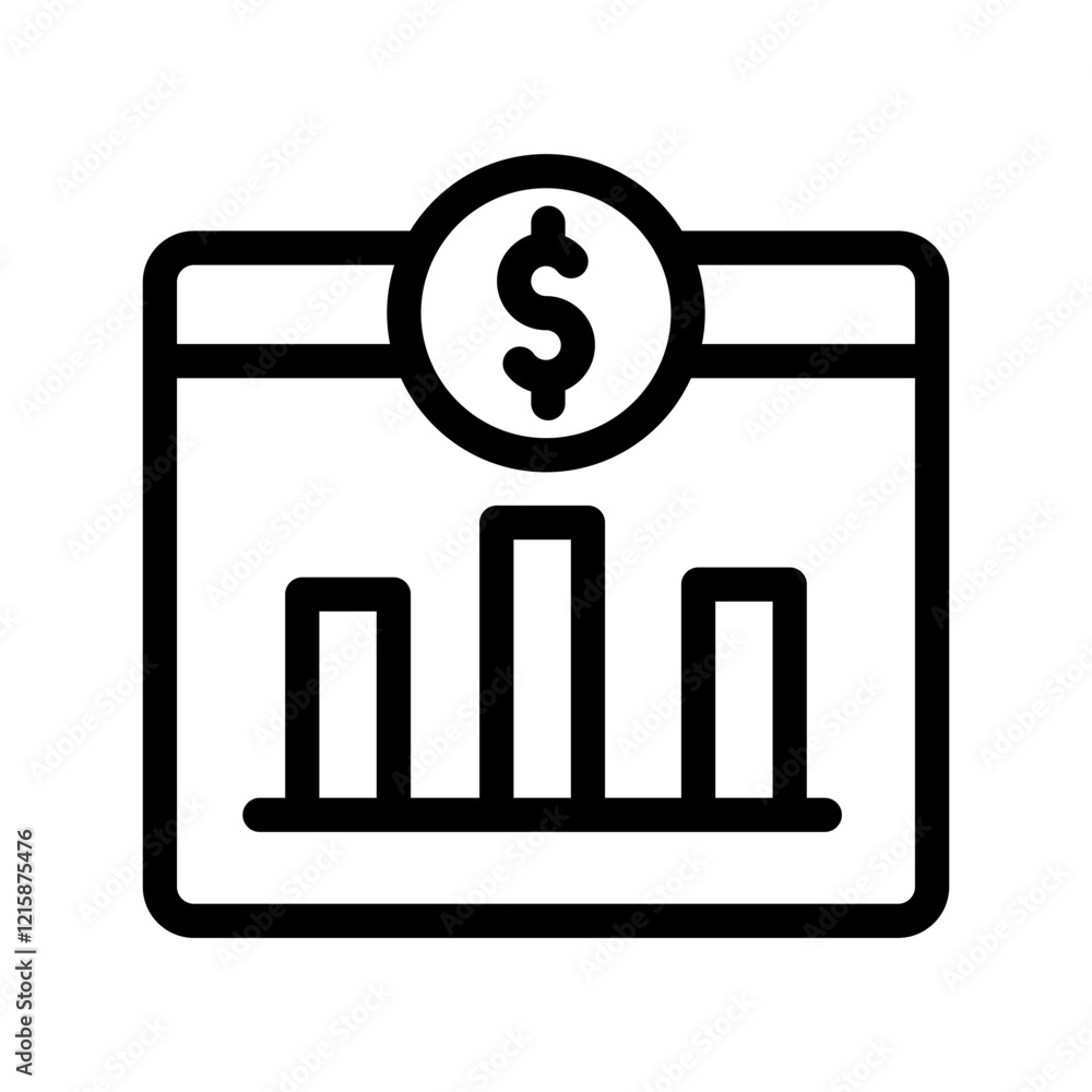 Website Money Chart Outline Style Website Money Chart Outline Style