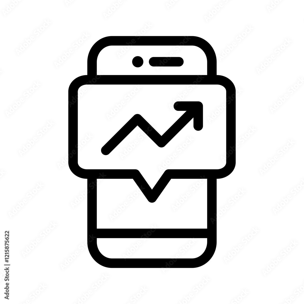 Smartphone Chart Outline Style Smartphone Chart Outline Style