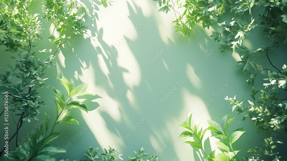 Lush Green Leafy Background with Gentle Shadows Creating a Tranquil and Inviting Atmosphere Perfect for Nature Inspired Designs and Eco Friendly Themes in Natural Environments and Gardens Lush Green Leafy Background with Gentle Shadows Creating a Tranquil and Inviting Atmosphere Perfect for Nature Inspired Designs and Eco Friendly Themes in Natural Environments and Gardens