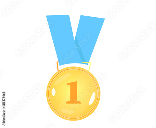 Gold  medal. Vector illustration