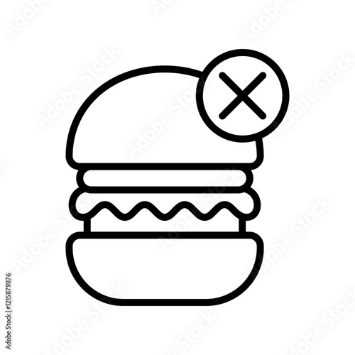 junk food icon line vector illustration design with trendy style