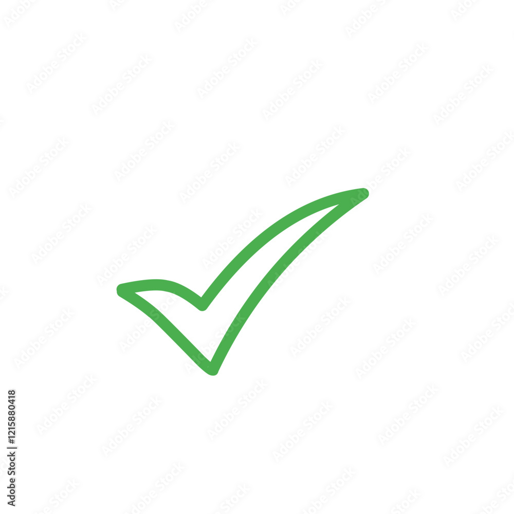 check mark line vector