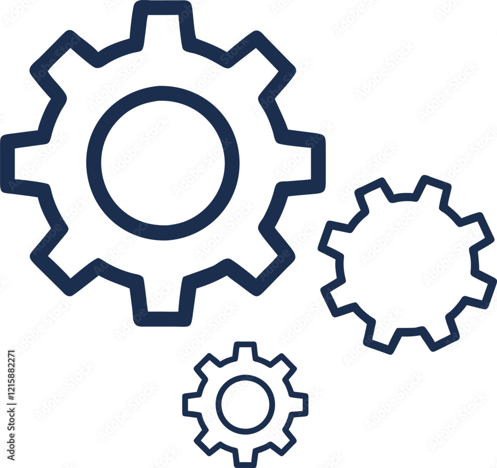 Gear icon set, cogwheel group symbol, vector illustration design. Gear icon set, cogwheel group symbol, vector illustration design.